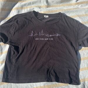 Garage New York Black Crop Top